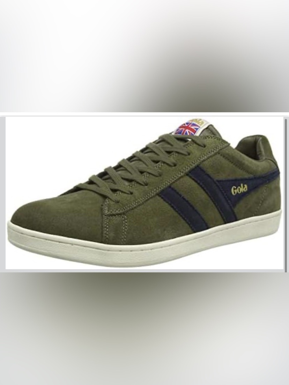 Gola Equipe Olive Green Suede Heritage Sneakers Men's Size 9 Leather Athletic